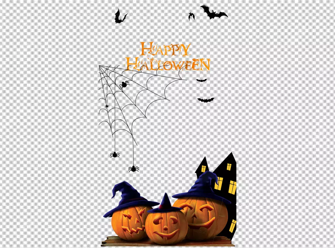 Free Premium PNG Happy Halloween party frame illustration with spider