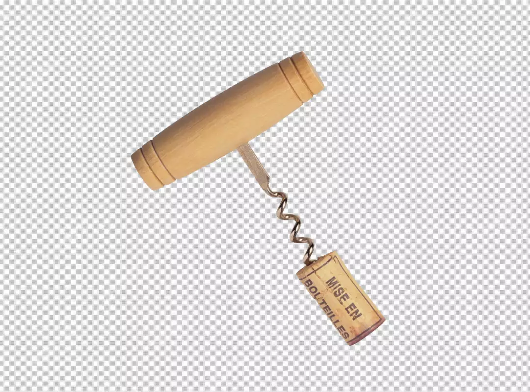 Free Premium PNG Corkscrew and wine cork isolated transparent background 