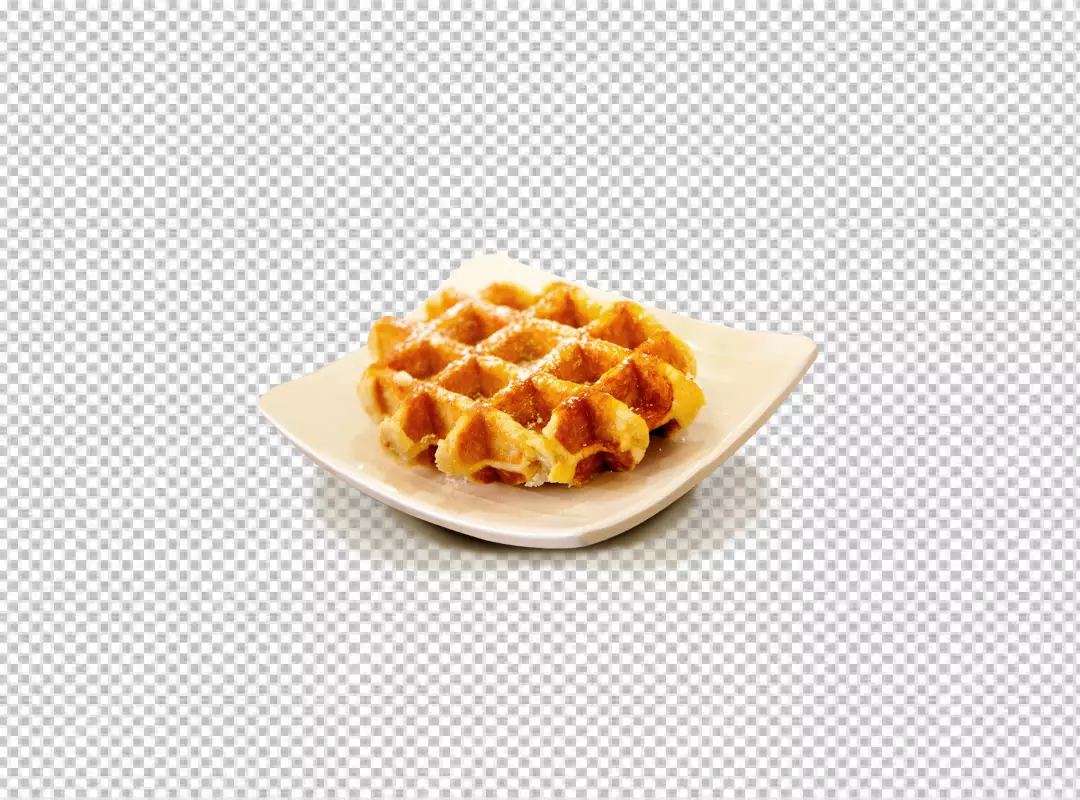 Free Premium PNG Belgian Waffle Delights