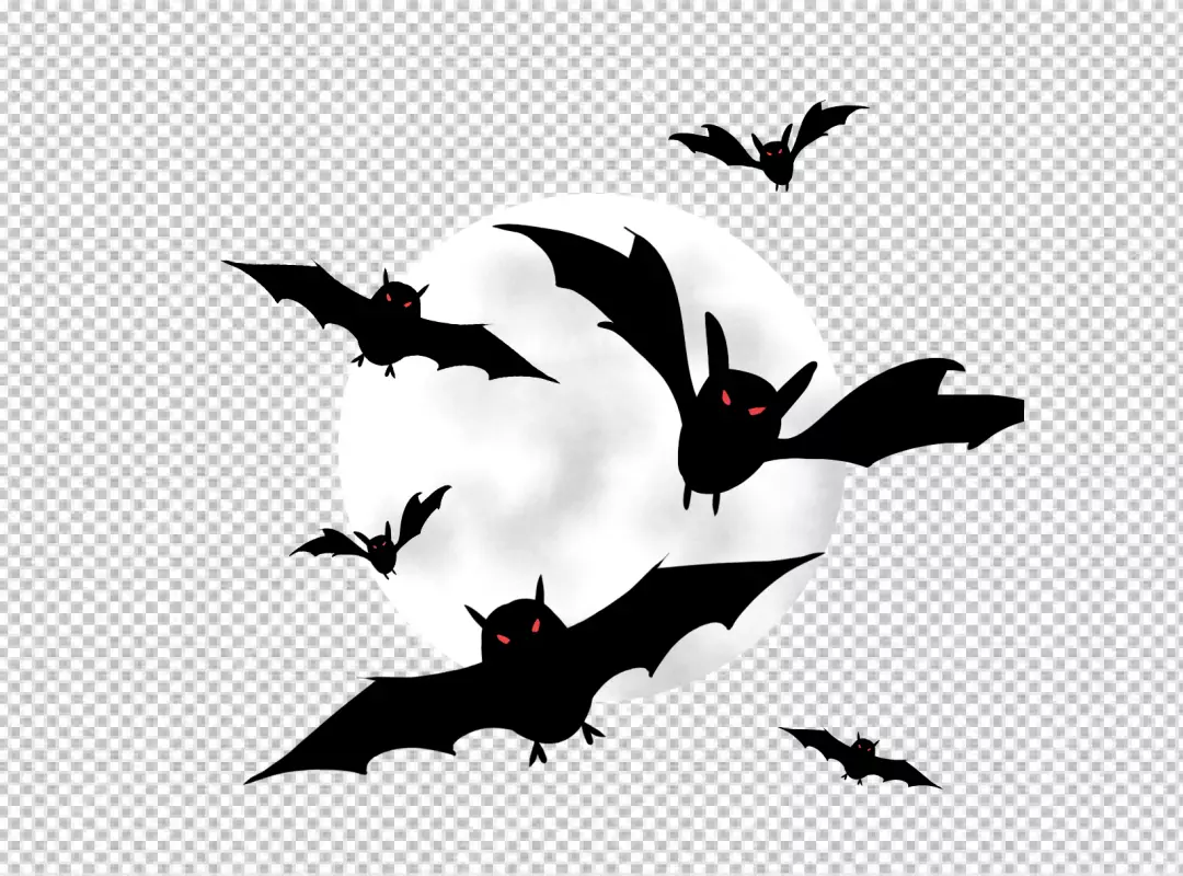 Free Premium PNG halloween bat and moon january jet black solar terms