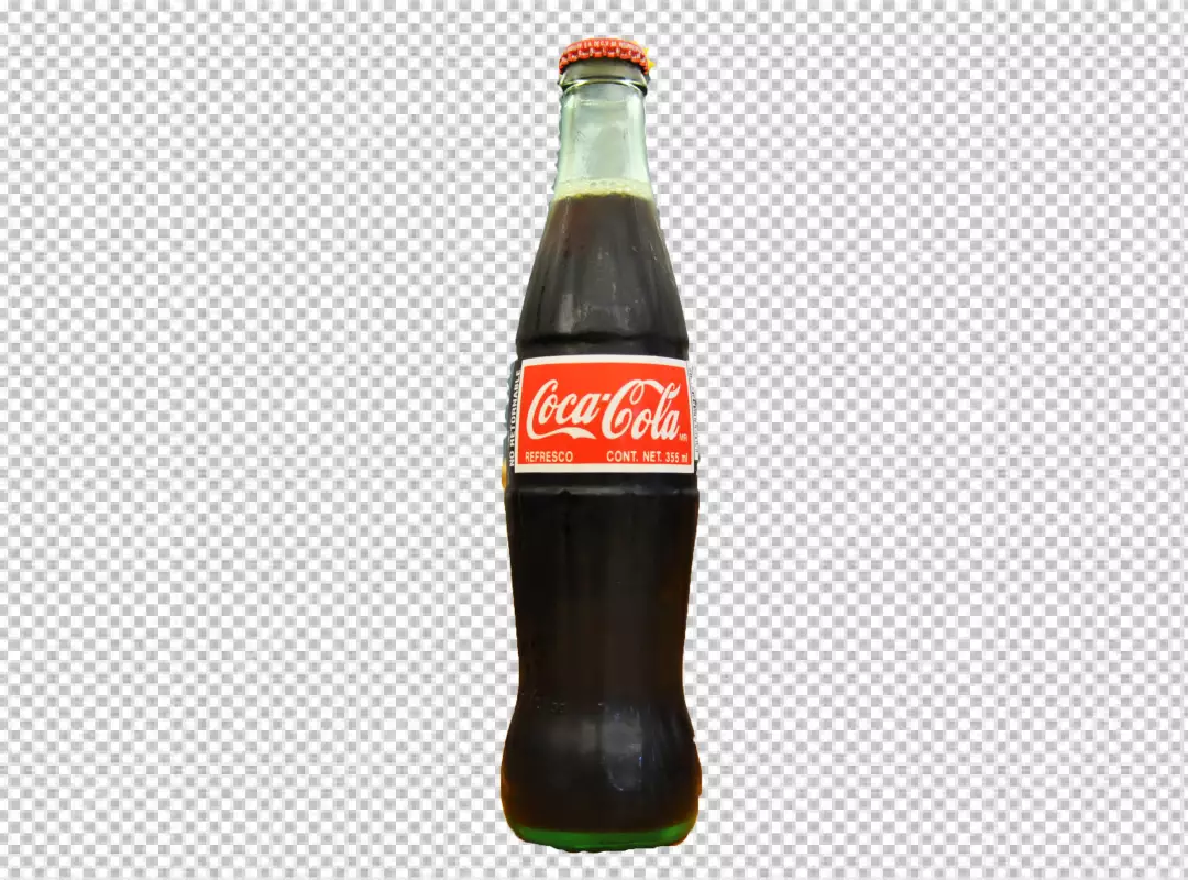 Free Premium PNG Bottle of cocacola  on the bottle PNG