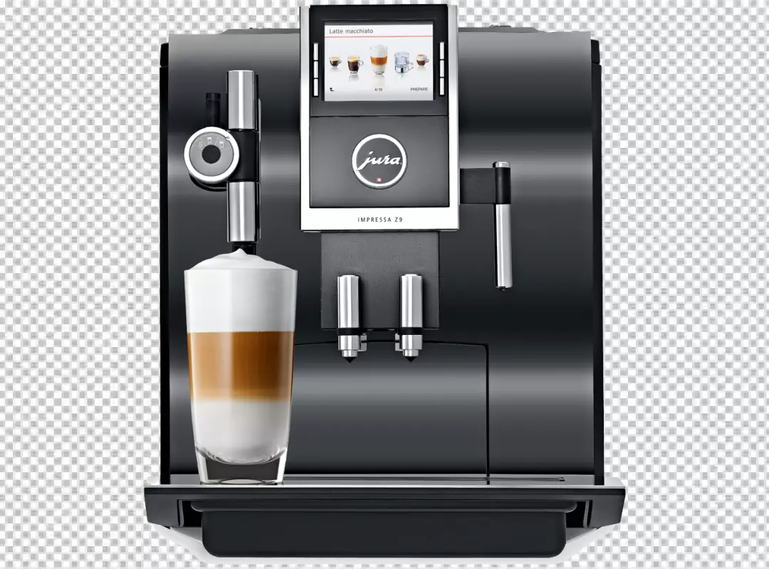 Free Premium PNG A coffee maker with a cup of coffee on it