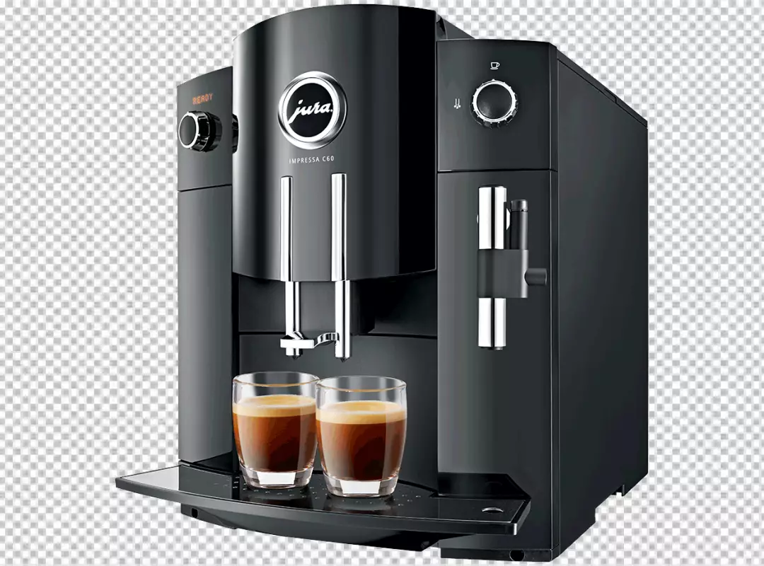 Free Premium PNG Coffee machine making a perfect cup of coffee transparent background 