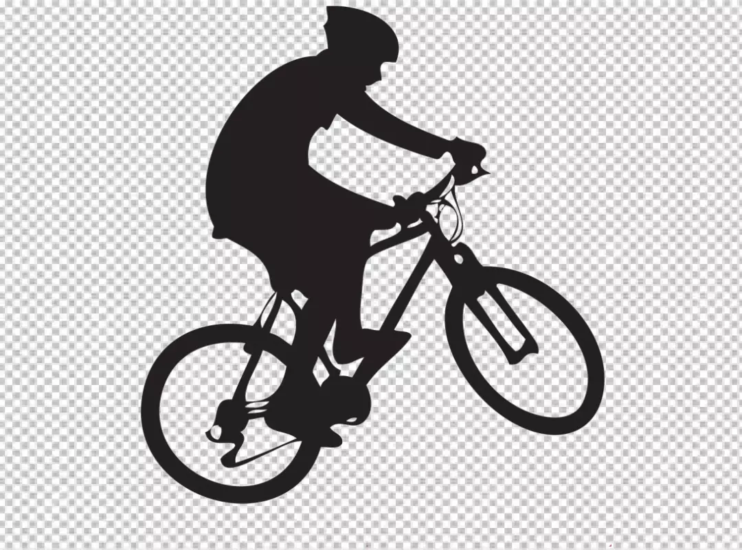 Free Premium PNG A cyclist man riding a bicycle isolated