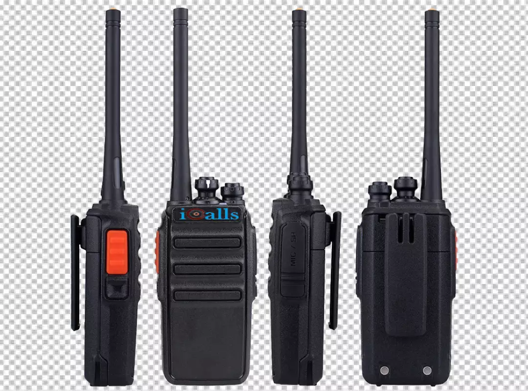 Free Premium PNG wo black walkie-talkie antennas and indicators carved 