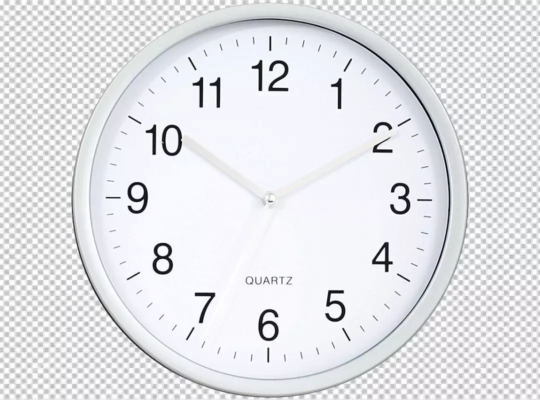 Free Premium PNG White Round Clock