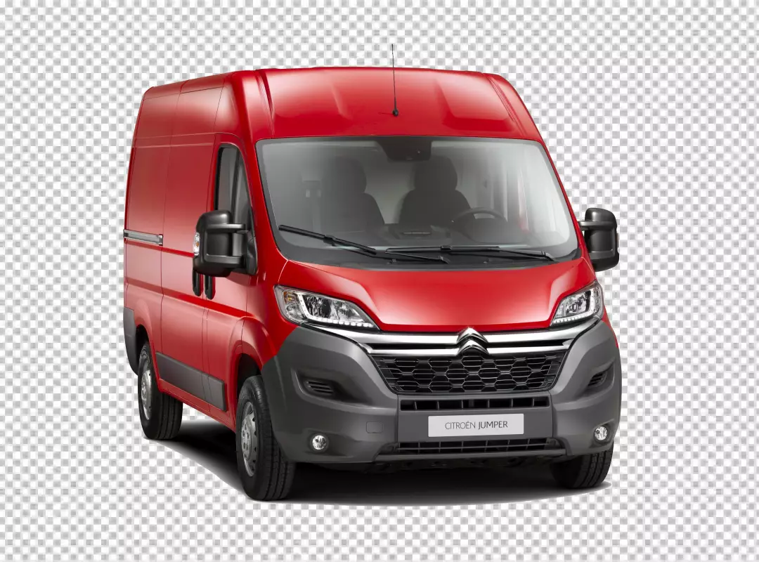 Free Premium PNG Red color citroen van transparent background 