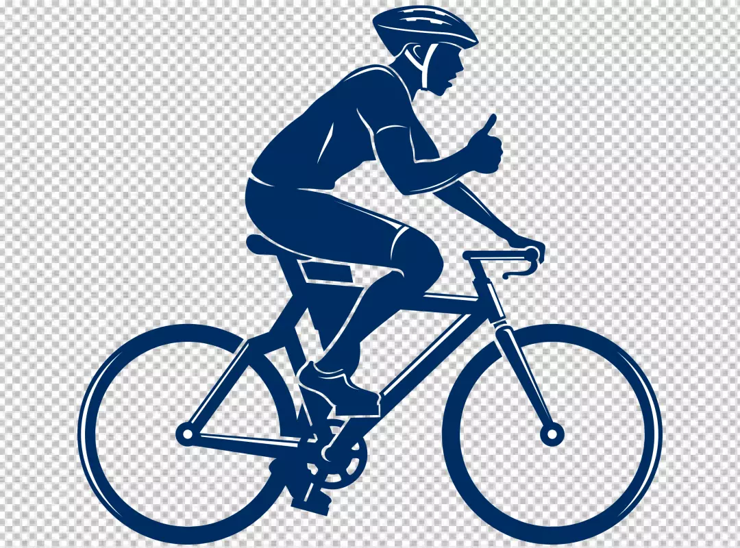 Free Premium PNG Silhouette of cyclists riding on a mountain for outdoor sports