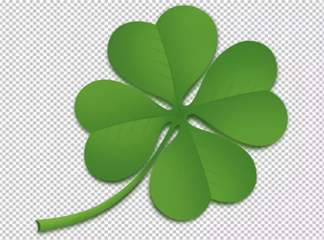 Free Premium PNG A collection of four leaf clovers with green leaves PNG