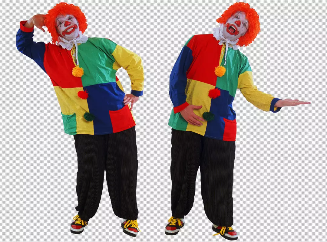 Free Premium PNG Clown character standup position transparent background 