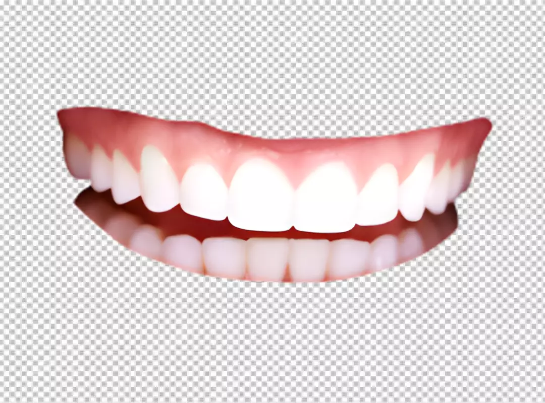 Free Premium PNG a close-up of a woman's smile also teeth are white and her lips are pink and healthy looking