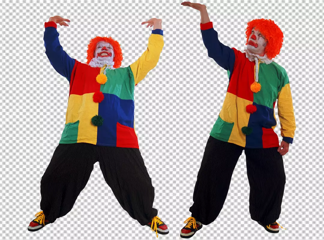 Free Premium PNG Colorful Clown  Character