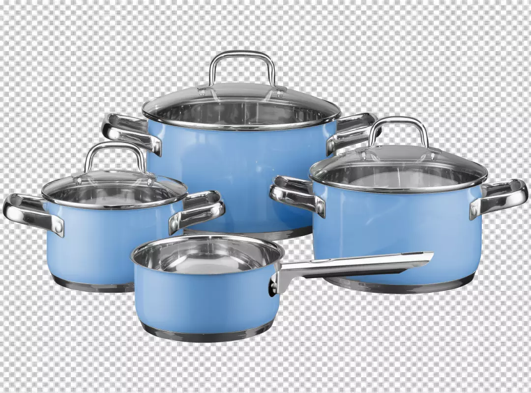 Free Premium PNG many cooking pan transparent background 