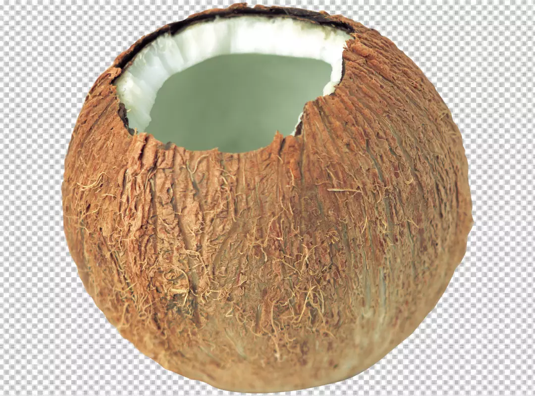 Free Premium PNG Top view of half brown and fresh coconuts PNG BG