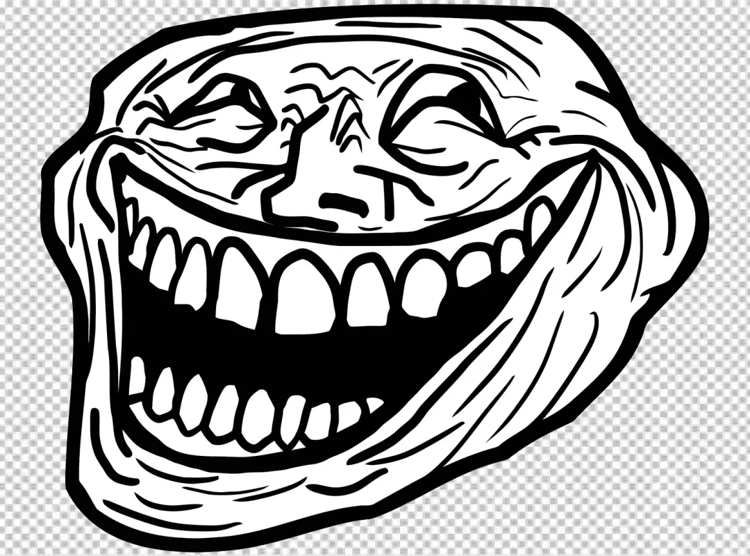 Free Premium PNG Ha Ha Ha Trollface | Frustrated Troll Face