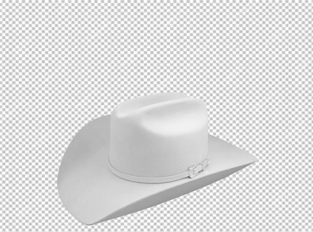 Free Premium PNG White color realistic cowboy hat transparent background 