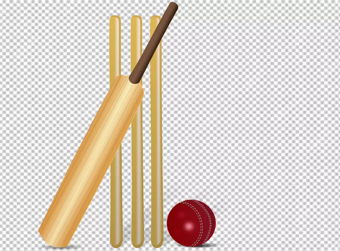 Free Premium PNG Bat ball and game instrument on transparent background