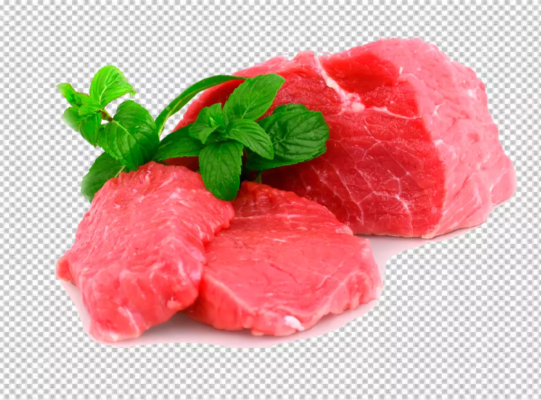 Free Premium PNG a piece of raw beefsteak steak is a deep red color and has a marbled texture 2