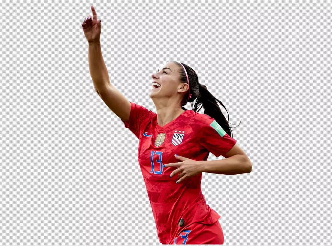 Free Premium PNG Alex Morgan Looking at sky