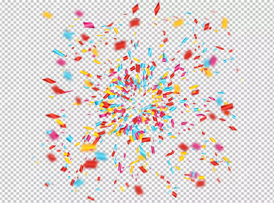 Free Premium PNG A colorful stream of confetti is falling from 