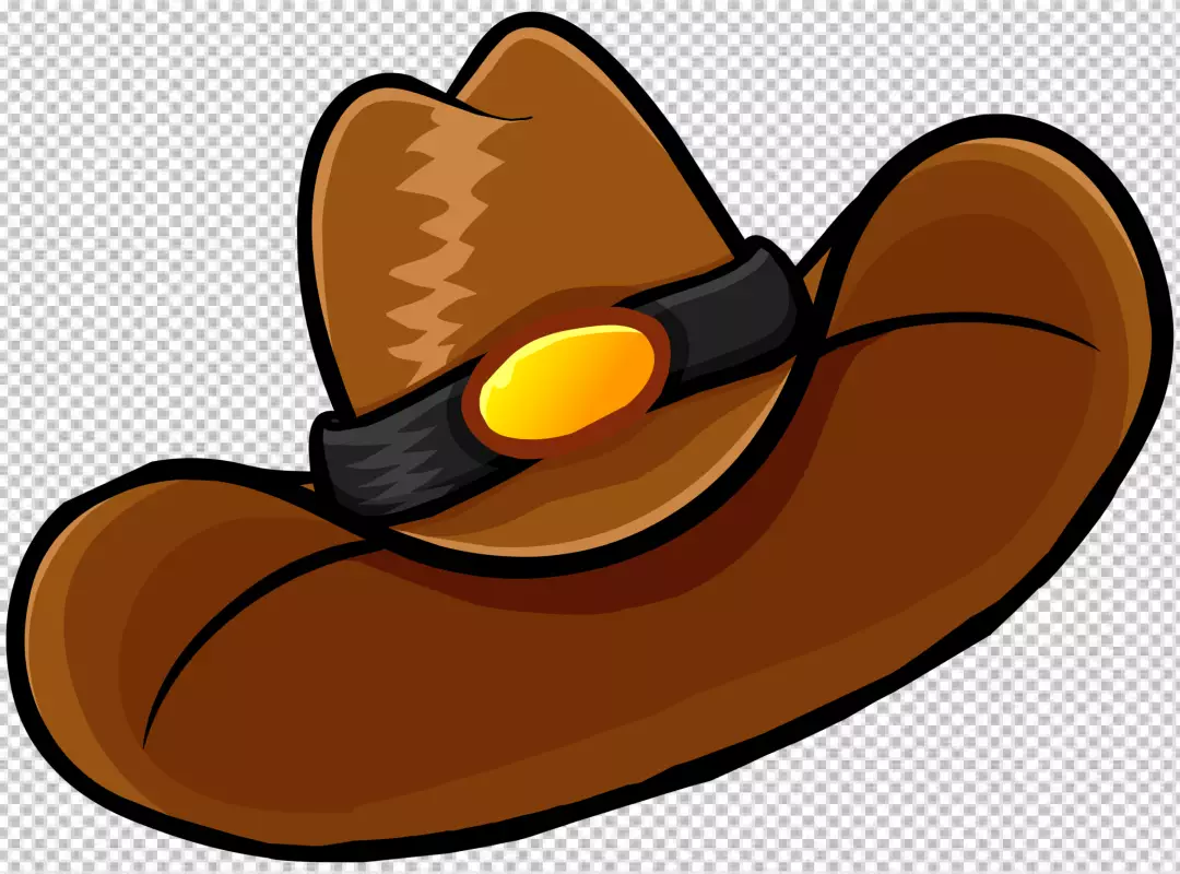 Free Premium PNG Cowboy Hat front view full length isolate on transparency background 