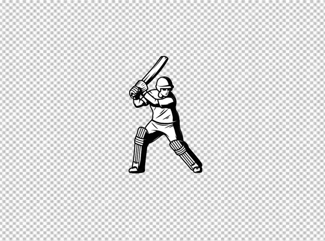 Free Premium PNG Batsman icon transparent BG