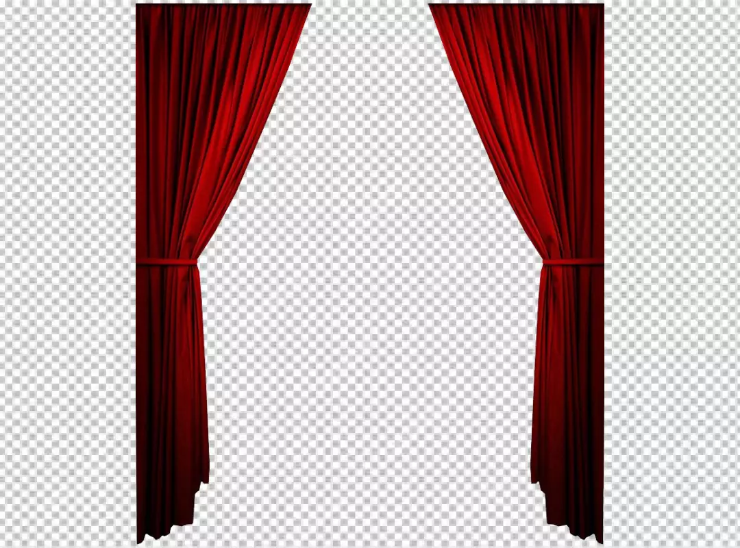 Free Premium PNG Fantastic set of red curtains with png different designs