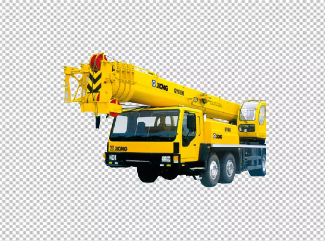 Free Premium PNG Construction Vehicles Crane transparent BG PNG