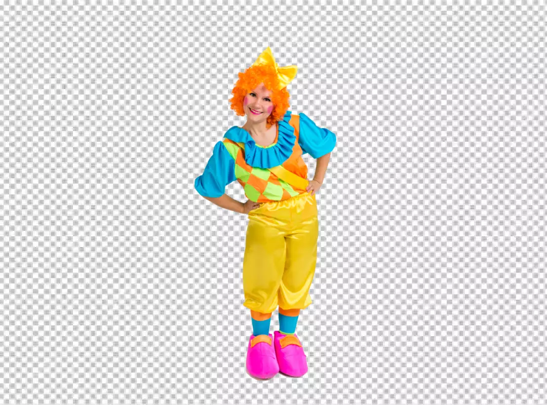 Free Premium PNG Sight of terrifying clown with scary make-up