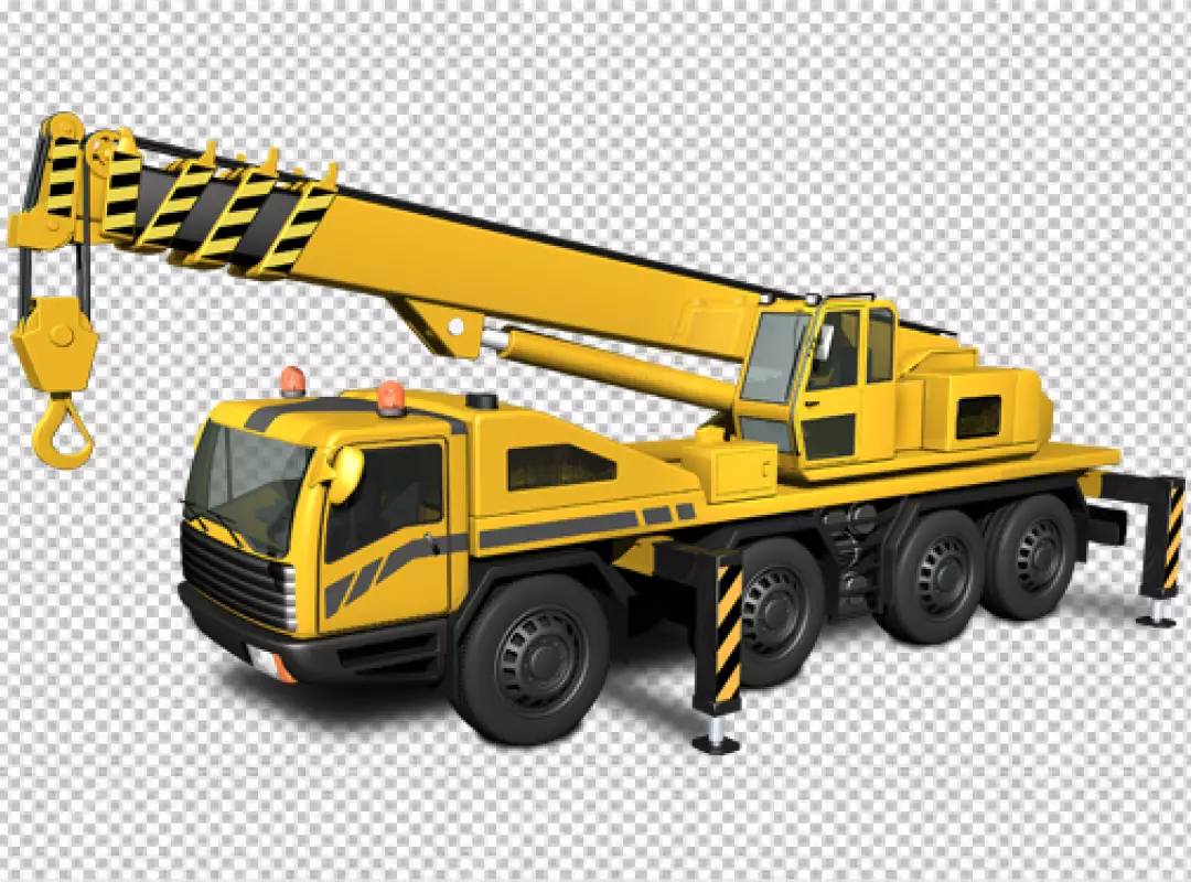 Free Premium PNG Mobile Crane isolated on transparent 