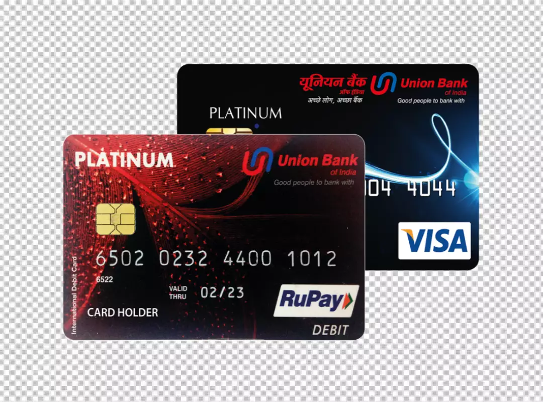 Free Premium PNG Realistic glass effect credit card