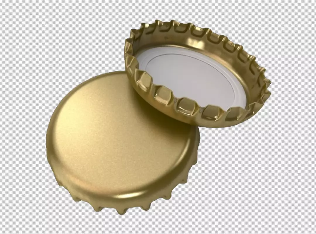 Free Premium PNG icon Golden crown bottle caps top and bottom view Isolated  PNG