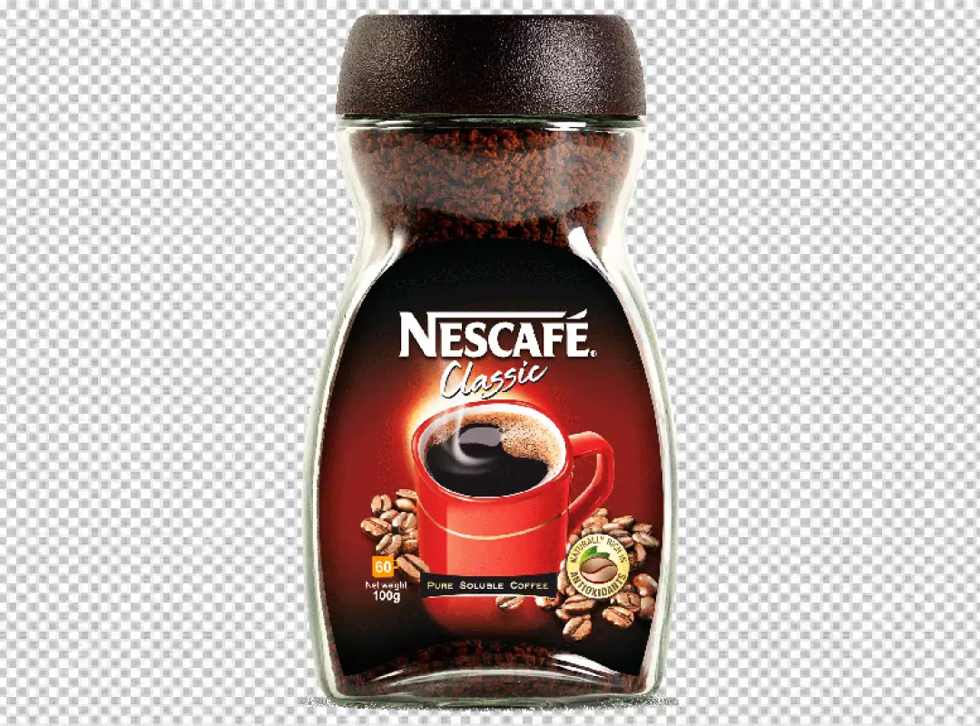 Free Premium PNG A jar of coffee beans sits next to a jar of coffee 