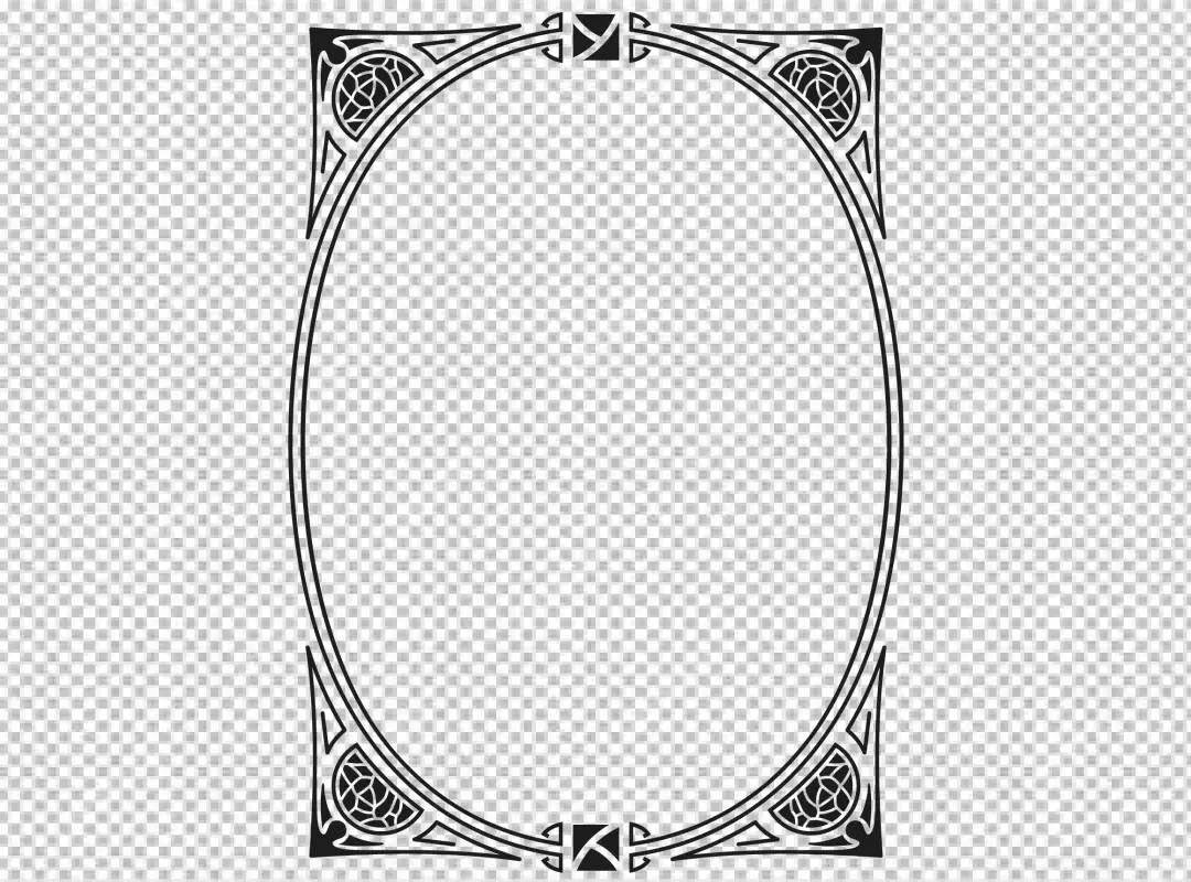 Free Premium PNG Calligraphic ornamental frames set number 5