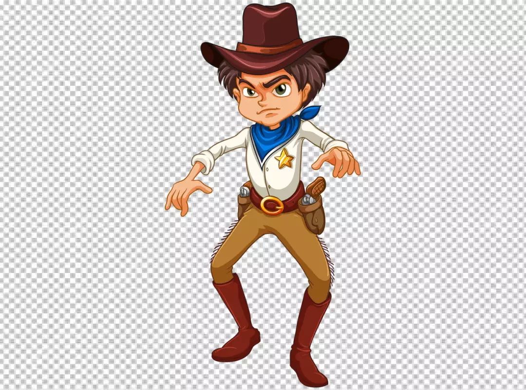 Free Premium PNG cowboy with cartoon 3d