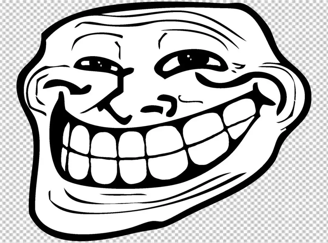 Free Premium PNG Ha Ha Ha Trollface Internet Troll Rage Comic, Frustrated Troll Face