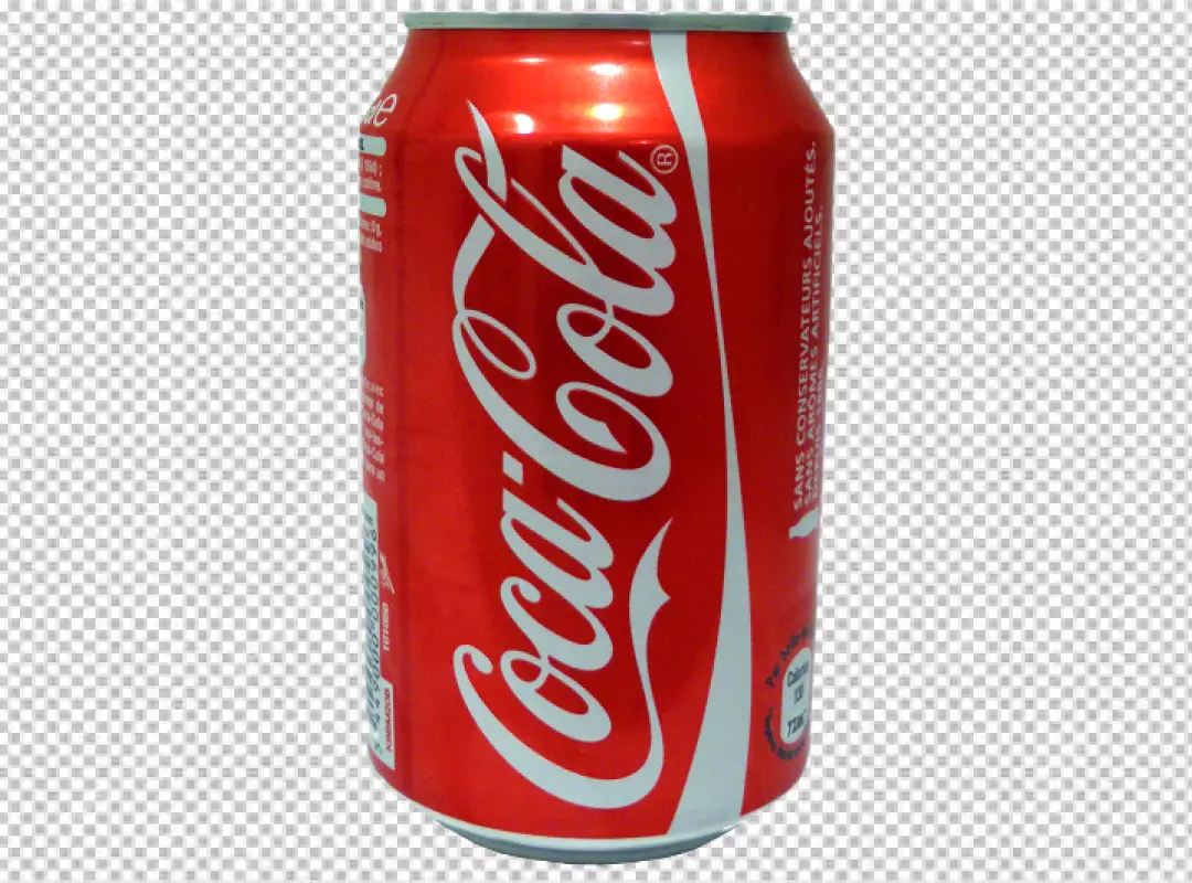 Free Premium PNG A can of coca cola is being splashed with water PNG