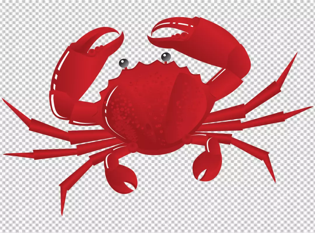 Free Premium PNG Crab with extended claws isolated on transparent background PNG