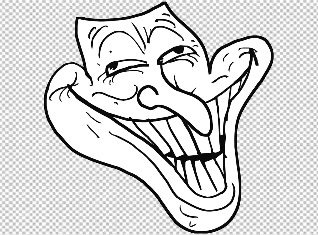 Free Premium PNG Trollface Internet troll Internet meme Rage comic