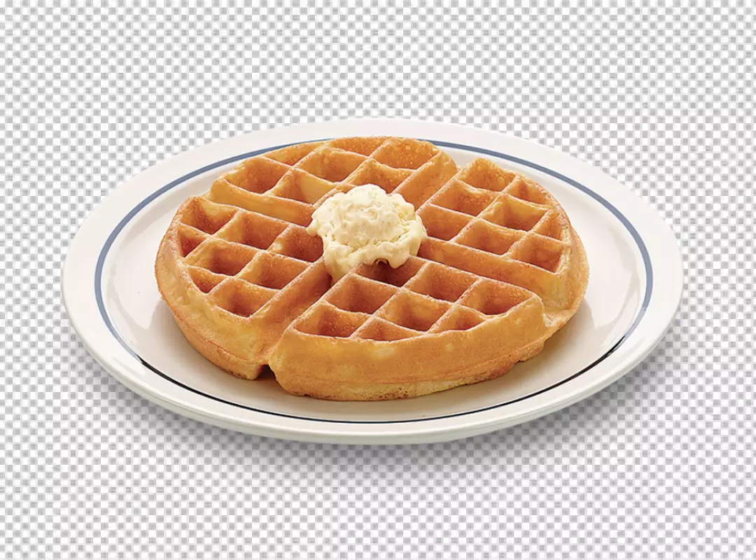 Free Premium PNG Classic Breakfast Waffle