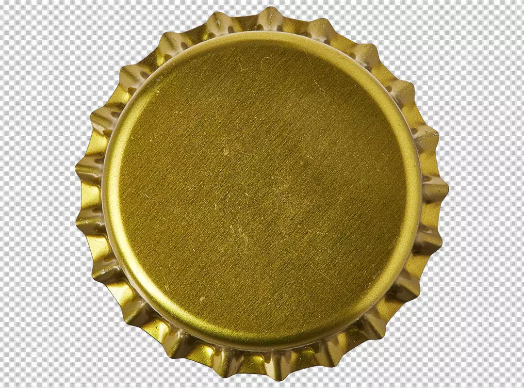 Free Premium PNG Golden color bottle cap PNG