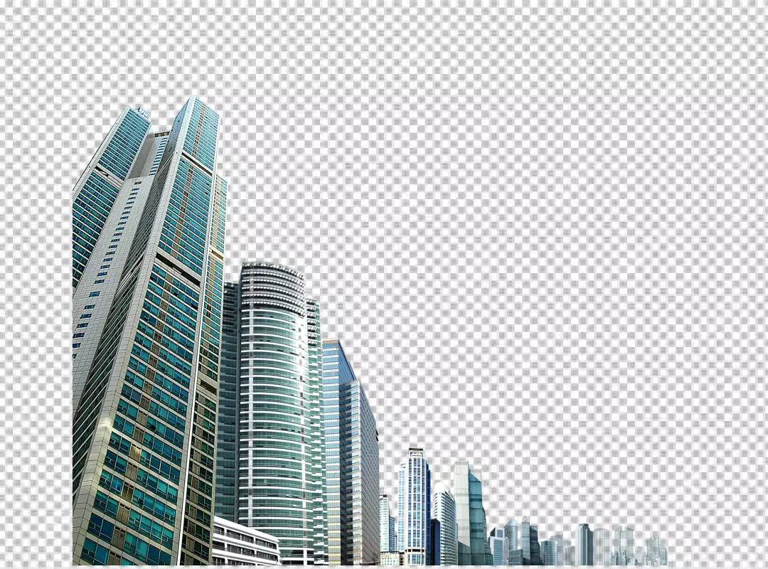 Free Premium PNG City skyscraper buildings on isolated