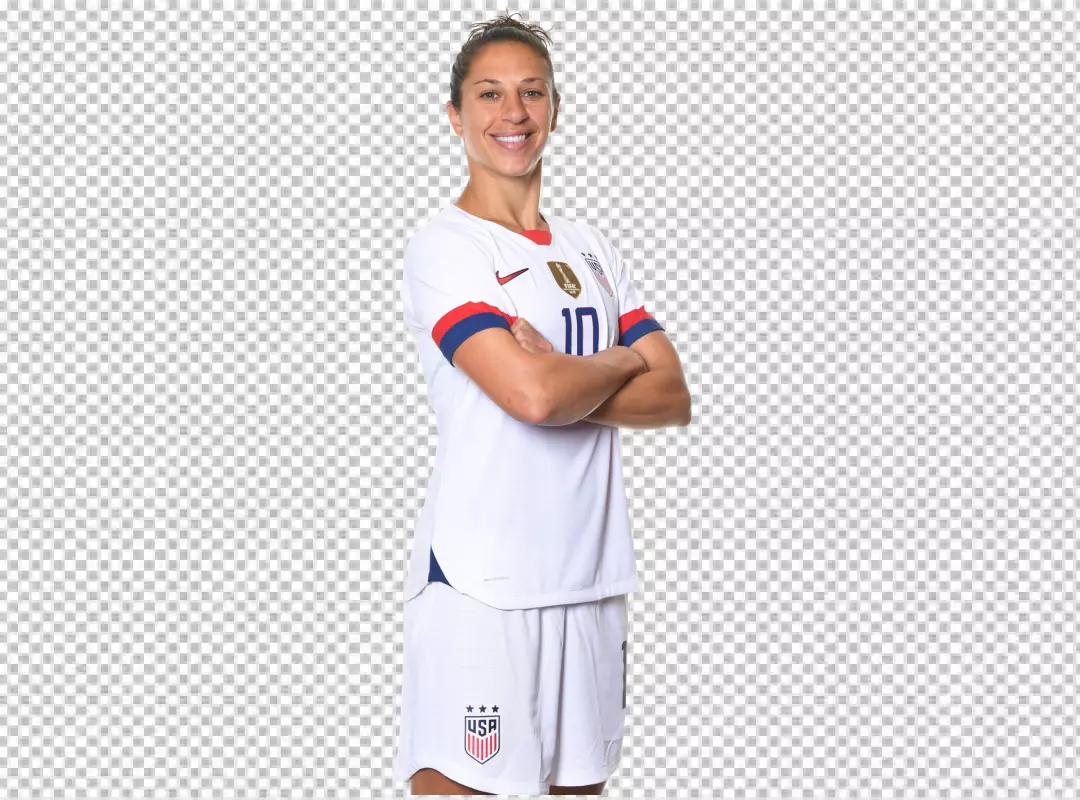 Free Premium PNG Carli Lloyd ready for catch the photo