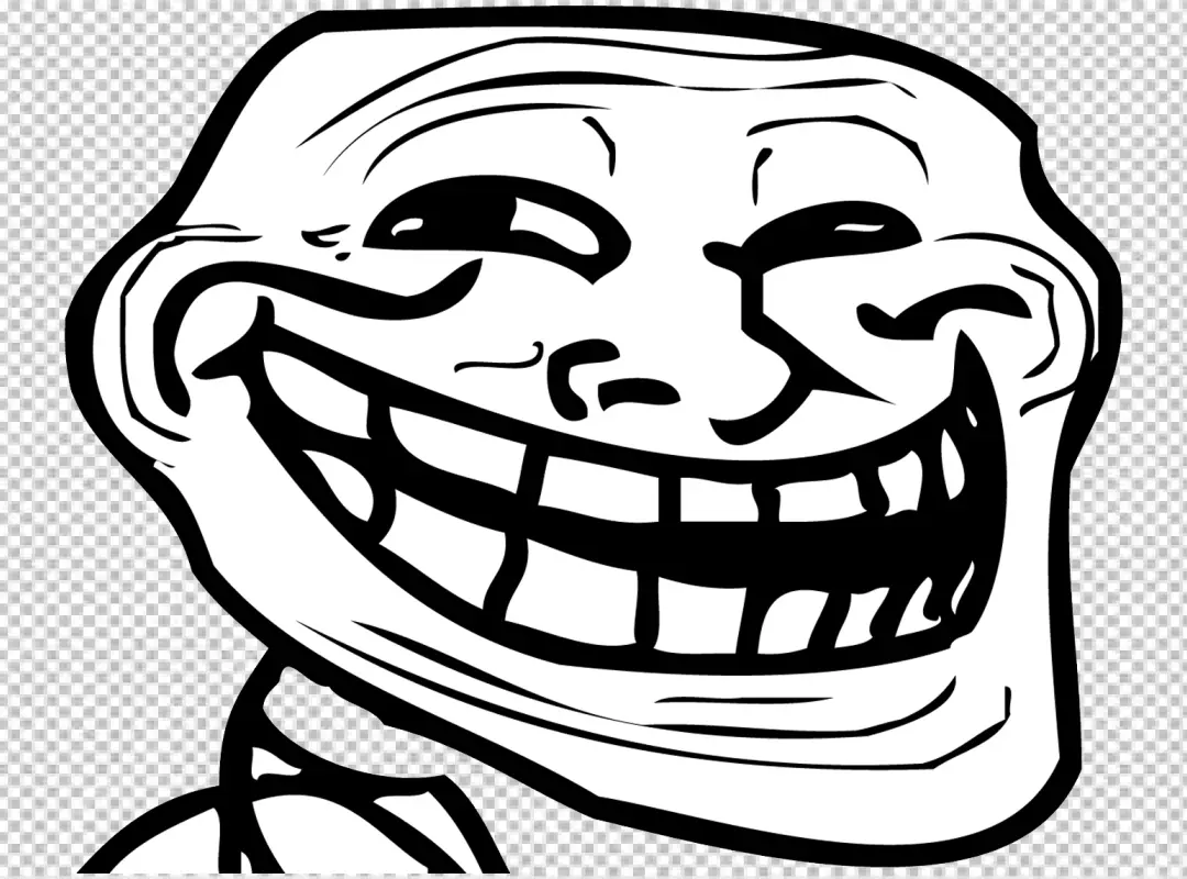 Free Premium PNG Trollface Internet troll Rage comic Internet meme