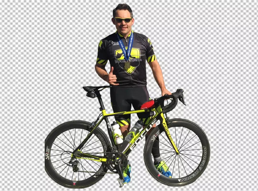 Free Premium PNG cyclist man riding a bicycle PNG