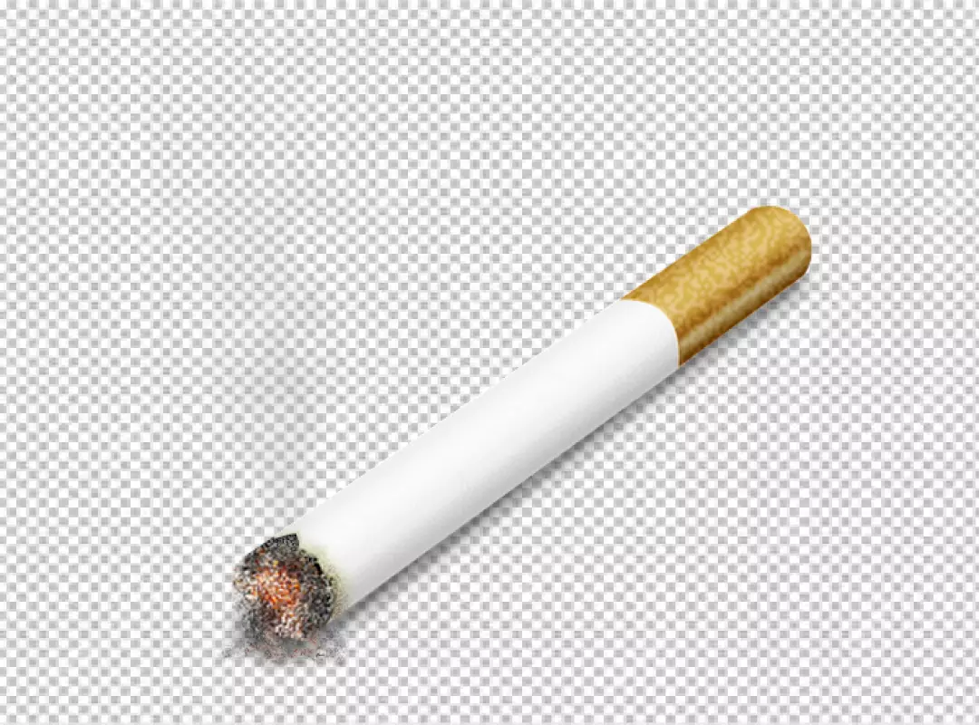 Free Premium PNG Tobacco coming from broke cigarette against white backdrop