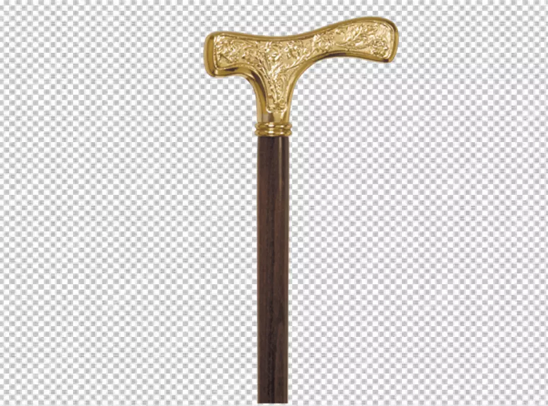 Free Premium PNG Walking stick Assistive cane Gold, walking stick, gold