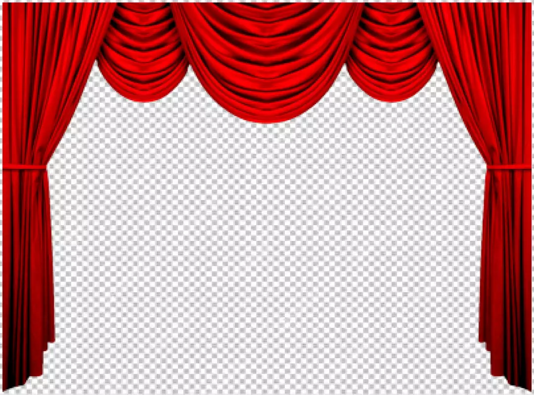 Free Premium PNG Fantastic set of red curtains with different designs