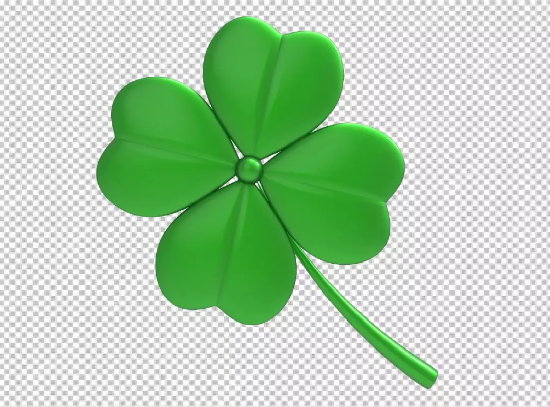 Free Premium PNG A collection of four leaf clovers with green leaves