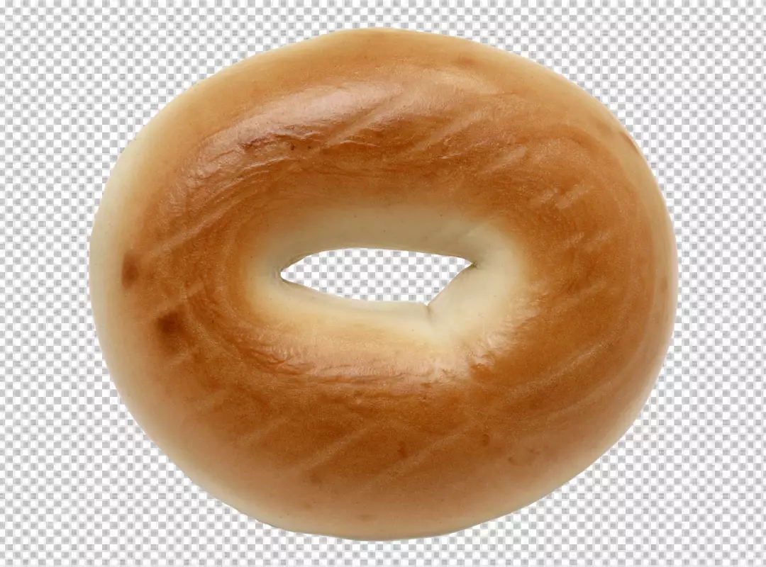 Free Premium PNG A bagel is a ring-shaped bread product made from yeasted dough that is first boiled and then baked